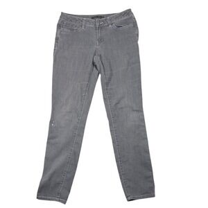 prAna Gray Organic Cotton Stretch Slim Straight Jeans Womens 6/28 Regular Inseam